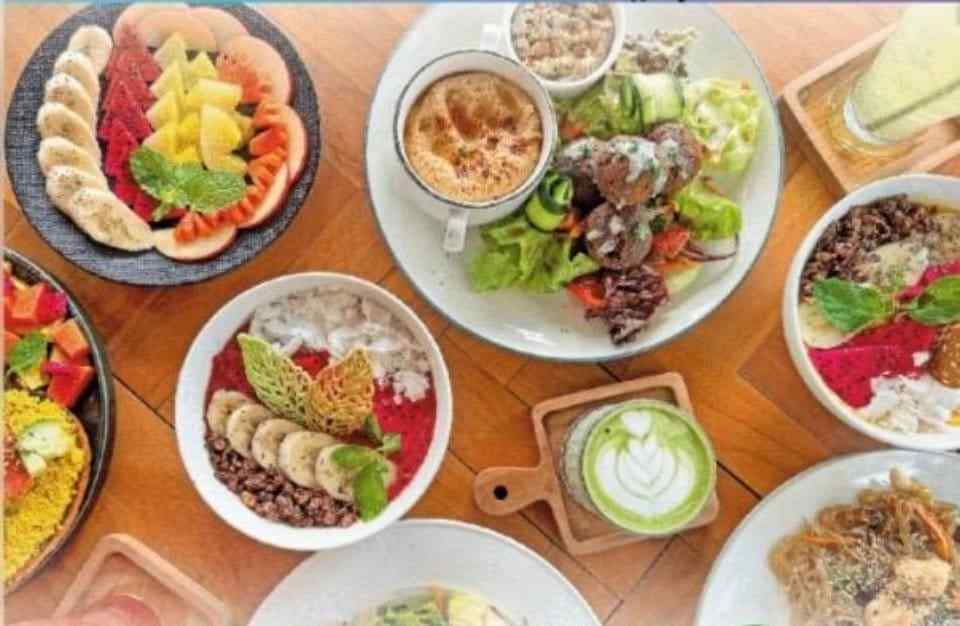 Rich menu with organic food at Slavic Roots Cafe & Eatery in Berawa Canggu, Bali